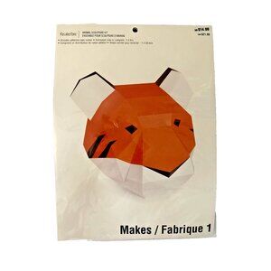 Recollections Paper Animal Tiger Sculpture Craft Kit with Tape Runner New Sealed